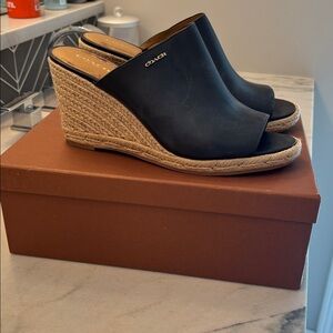 Coach Black Matte Calf size 10